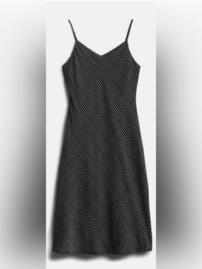 Kaileigh Black Polka Dot Midi Dress